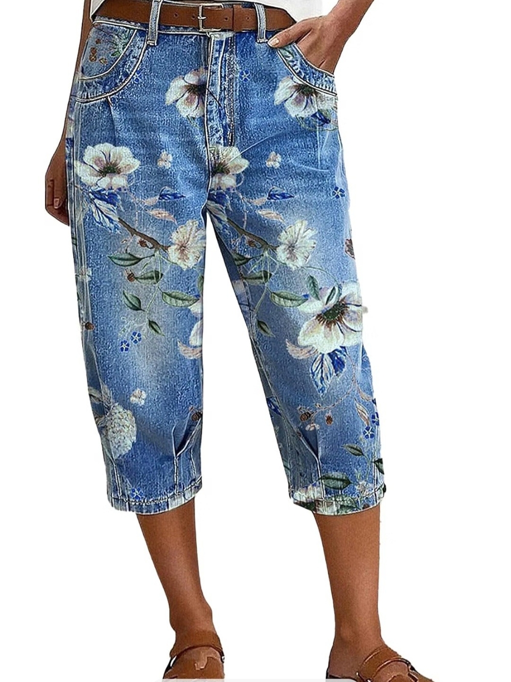 Flamgals Cropped Jeans